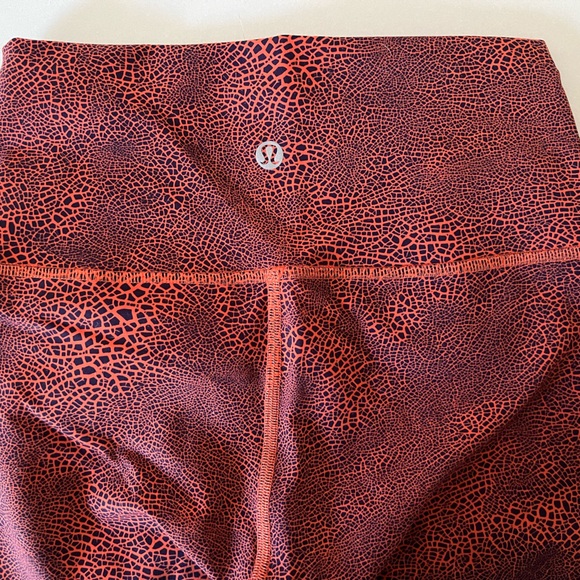 Lululemon Wunder Train 25” Leggings Orange Crackle - Picture 3 of 3